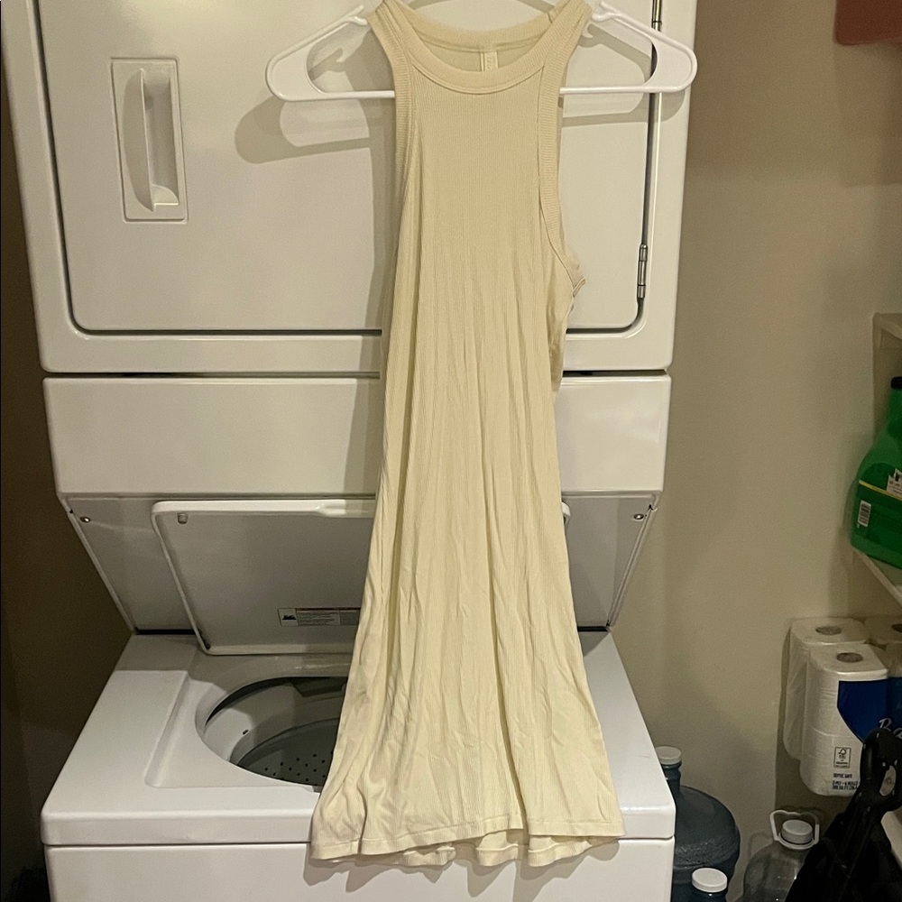 SKIMS Cream Backless Dress